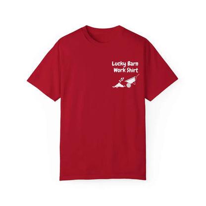 Lucky Barn Work T-shirt Farm and Rancher Work Tee Work Shirt - Red / S - T-Shirt