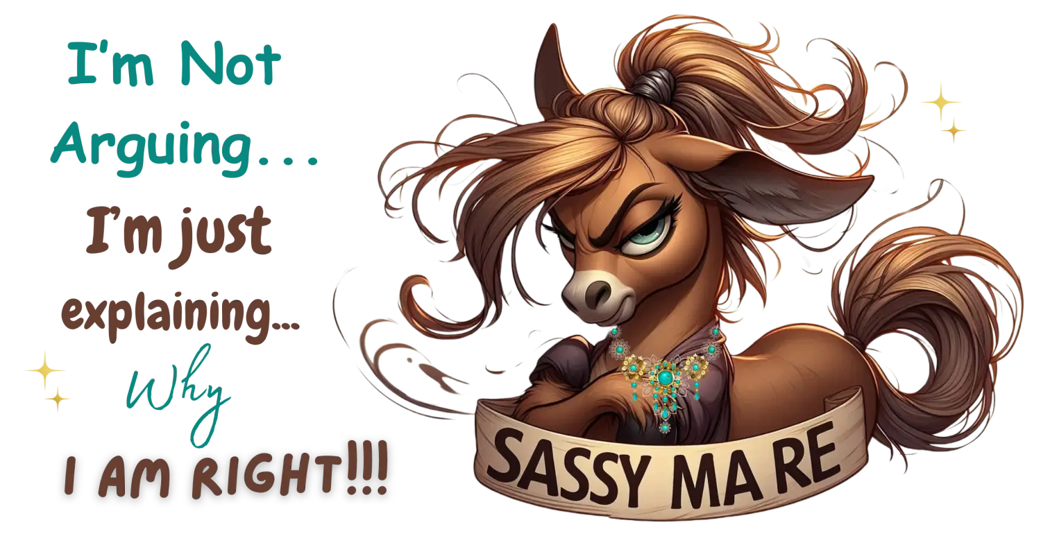 Sassy cartoon horse on a 15oz Funny Coffee Mug for Horse Lovers Western Gifts