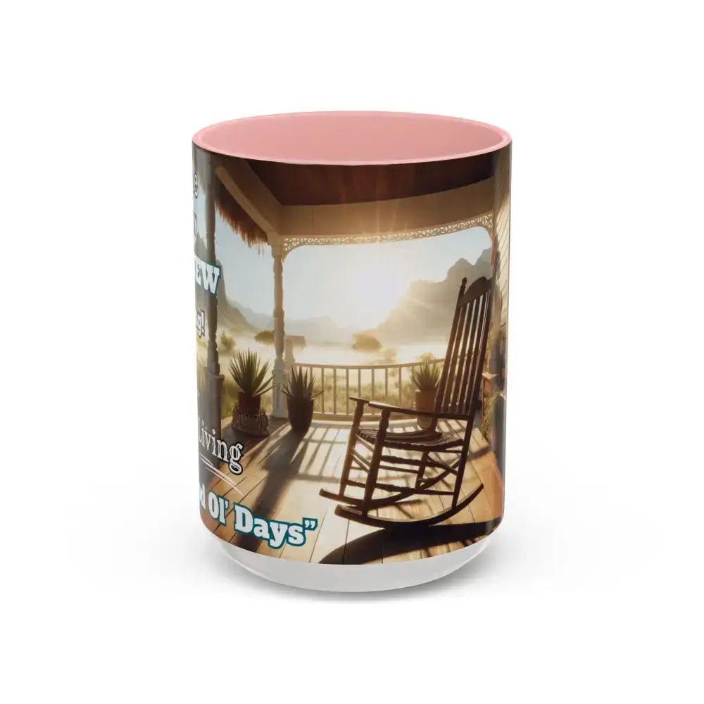 Morning Motivational Accent Coffee Mug - Perfect Pick Me Up Gift - 15oz / Pink - Mugs