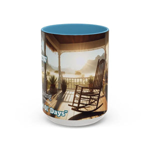 Morning Motivational Accent Coffee Mug - Perfect Pick Me Up Gift - 15oz / Light Blue - Mugs