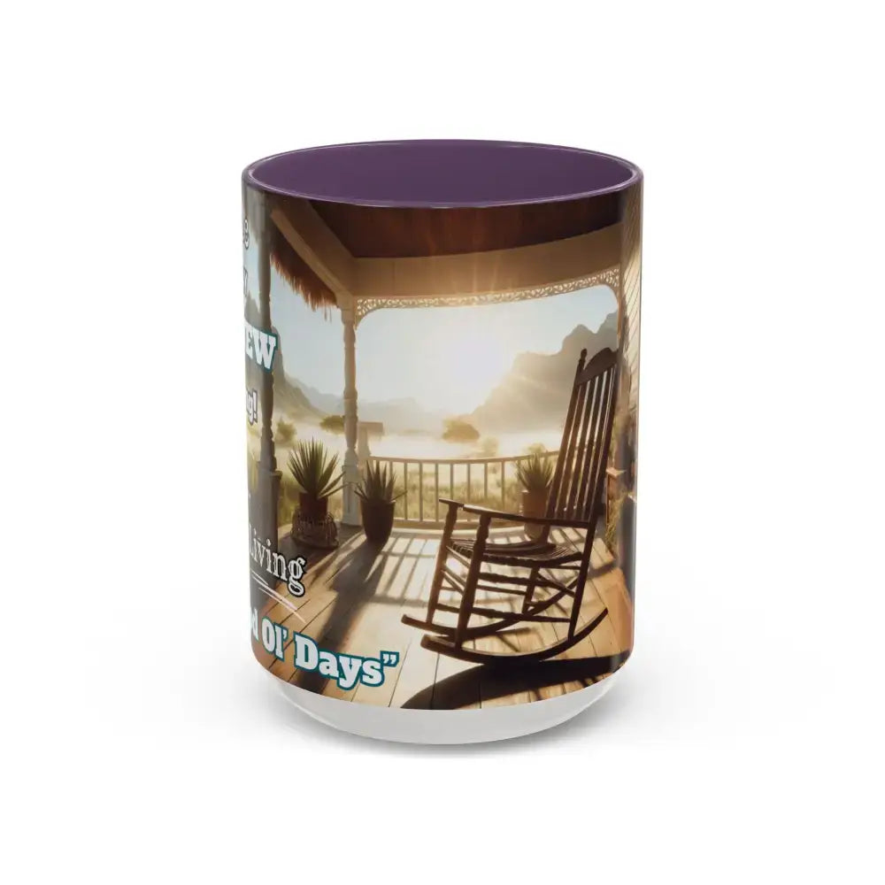 Morning Motivational Accent Coffee Mug - Perfect Pick Me Up Gift - 15oz / Purple - Mugs