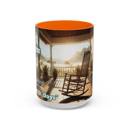 Morning Motivational Accent Coffee Mug - Perfect Pick Me Up Gift - 15oz / Orange - Mugs