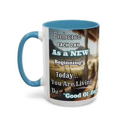 Morning Motivation Accent Coffee Mug - Perfect Pick Me Up Gift - The Best New Thing