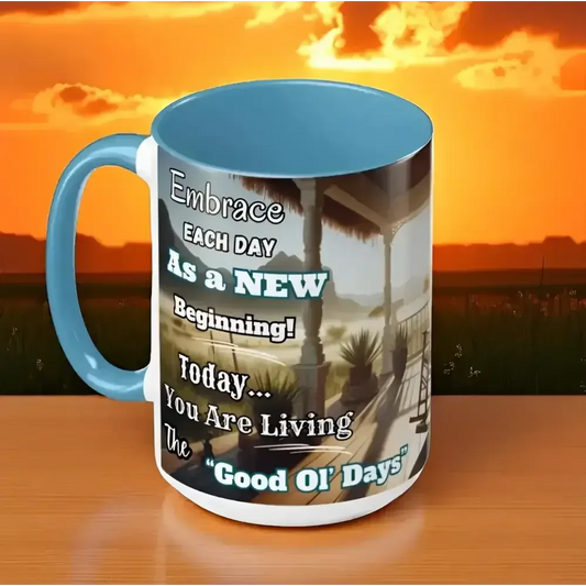 Morning Motivation Accent Coffee Mug - Perfect Pick Me Up Gift - The Best New Thing