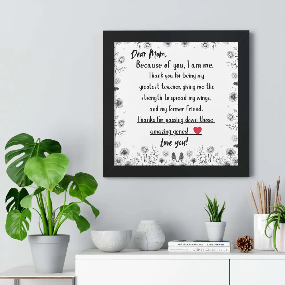 Mother’s Day Heart Felt Poster Gift Perfect Gift for Mom Best Unique Gifts for Mom Wall Art Home Decor