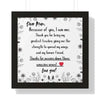 Mother’s Day Heart Felt Poster Gift Perfect Gift for Mom Best Unique Gifts for Mom Wall Art - 16″ x 16″ / Black - Home