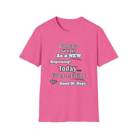 Motivational T-Shirt Embrace Each Day Inspirational Tee Good Ol Days Soft Tees - S / Heather Heliconia - T-Shirt