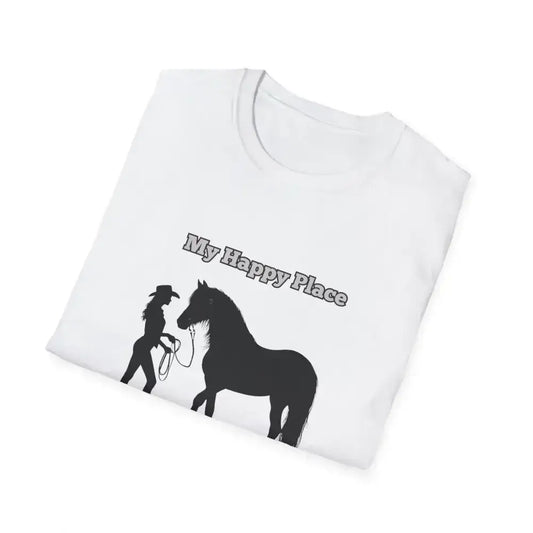 My Happy Place T-Shirt, Horse Lover Shirt, Western Tee, Farm Apparel - The Best New Thing
