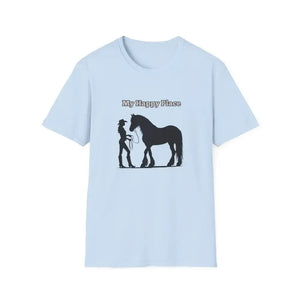 My Happy Place T-Shirt, Horse Lover Shirt, Western Tee, Farm Apparel - The Best New Thing