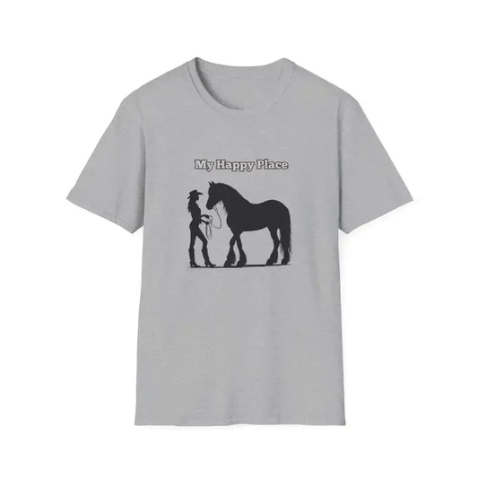 My Happy Place T-Shirt, Horse Lover Shirt, Western Tee, Farm Apparel - The Best New Thing