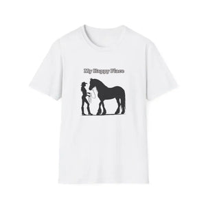 My Happy Place T-Shirt, Horse Lover Shirt, Western Tee, Farm Apparel - The Best New Thing