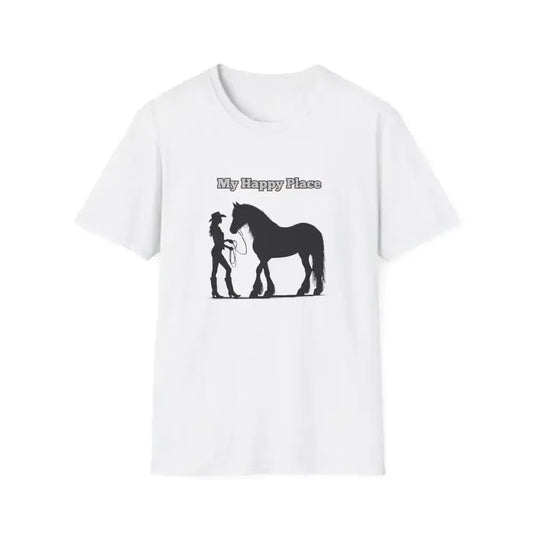 My Happy Place T-Shirt, Horse Lover Shirt, Western Tee, Farm Apparel - The Best New Thing