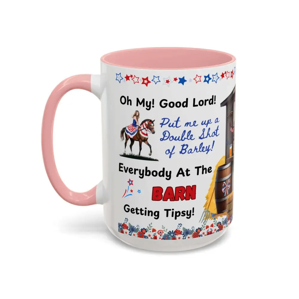 Patriotic Horse-Themed Country Coffee Mug Independence Day Tipsy Song Mug for Country Lovers | Funny Gift Idea - Mugs