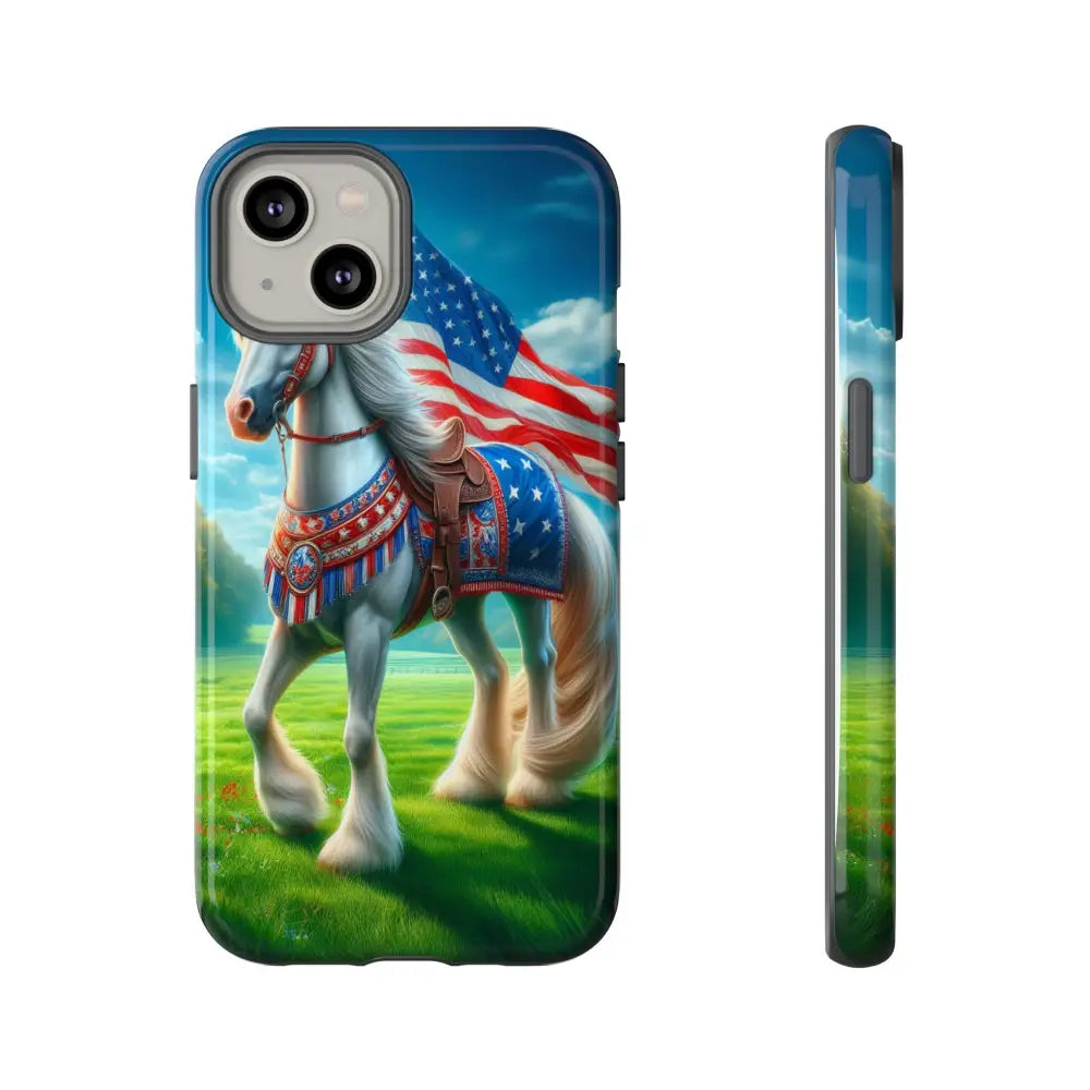 Patriotic iPhone Cell Phone Case Smart Phone Covers iPhone Tough Cases iPhone 14 / Glossy Phone Case