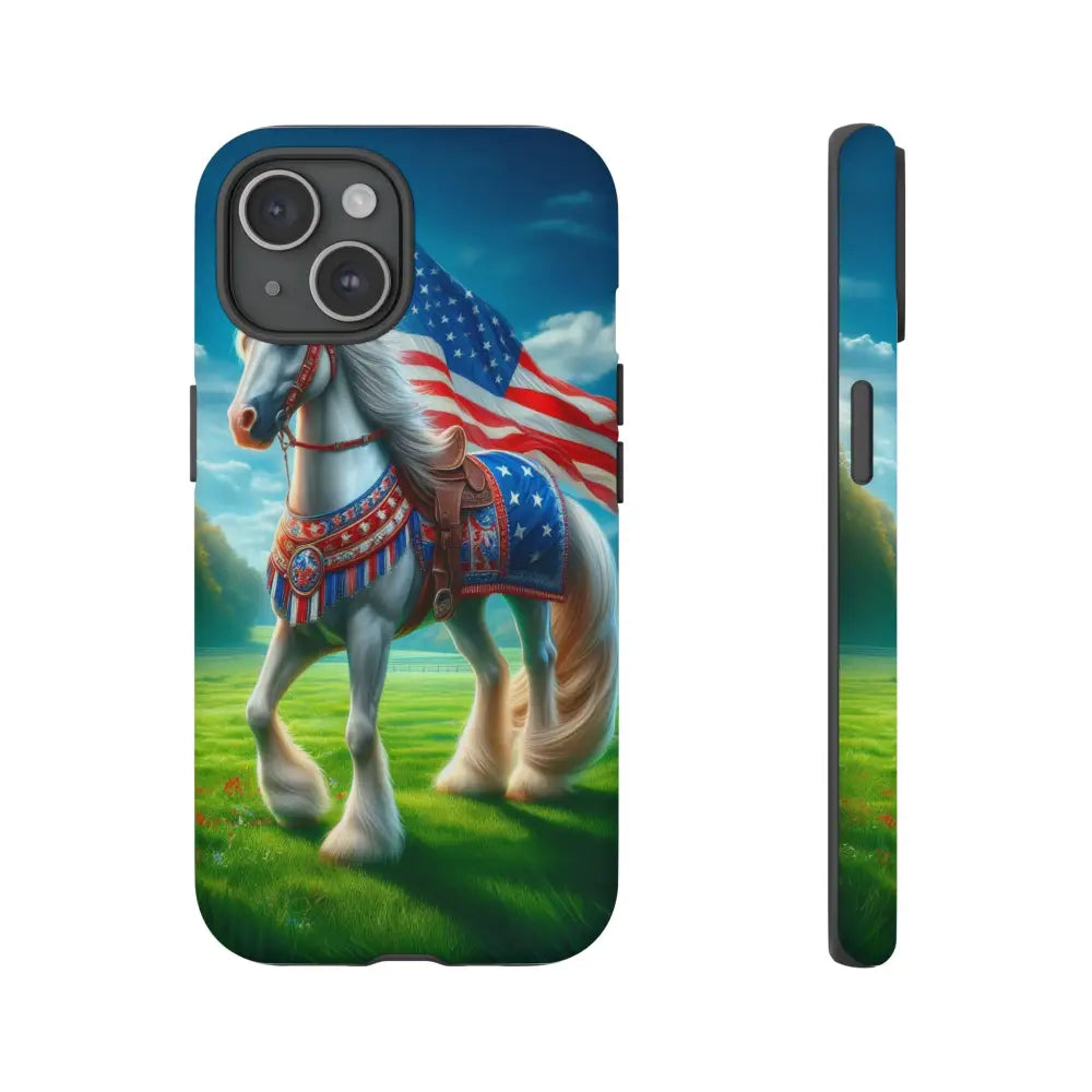 Patriotic iPhone Cell Phone Case Smart Phone Covers iPhone Tough Cases iPhone 15 / Matte Phone Case