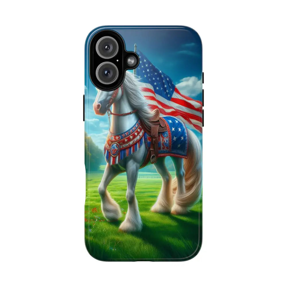 Patriotic iPhone Cell Phone Case Smart Phone Covers iPhone Tough Cases iPhone 16 Plus / Glossy Phone Case