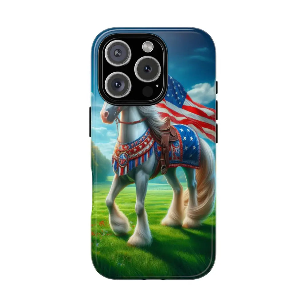 Patriotic iPhone Cell Phone Case Smart Phone Covers iPhone Tough Cases iPhone 16 Pro / Glossy Phone Case