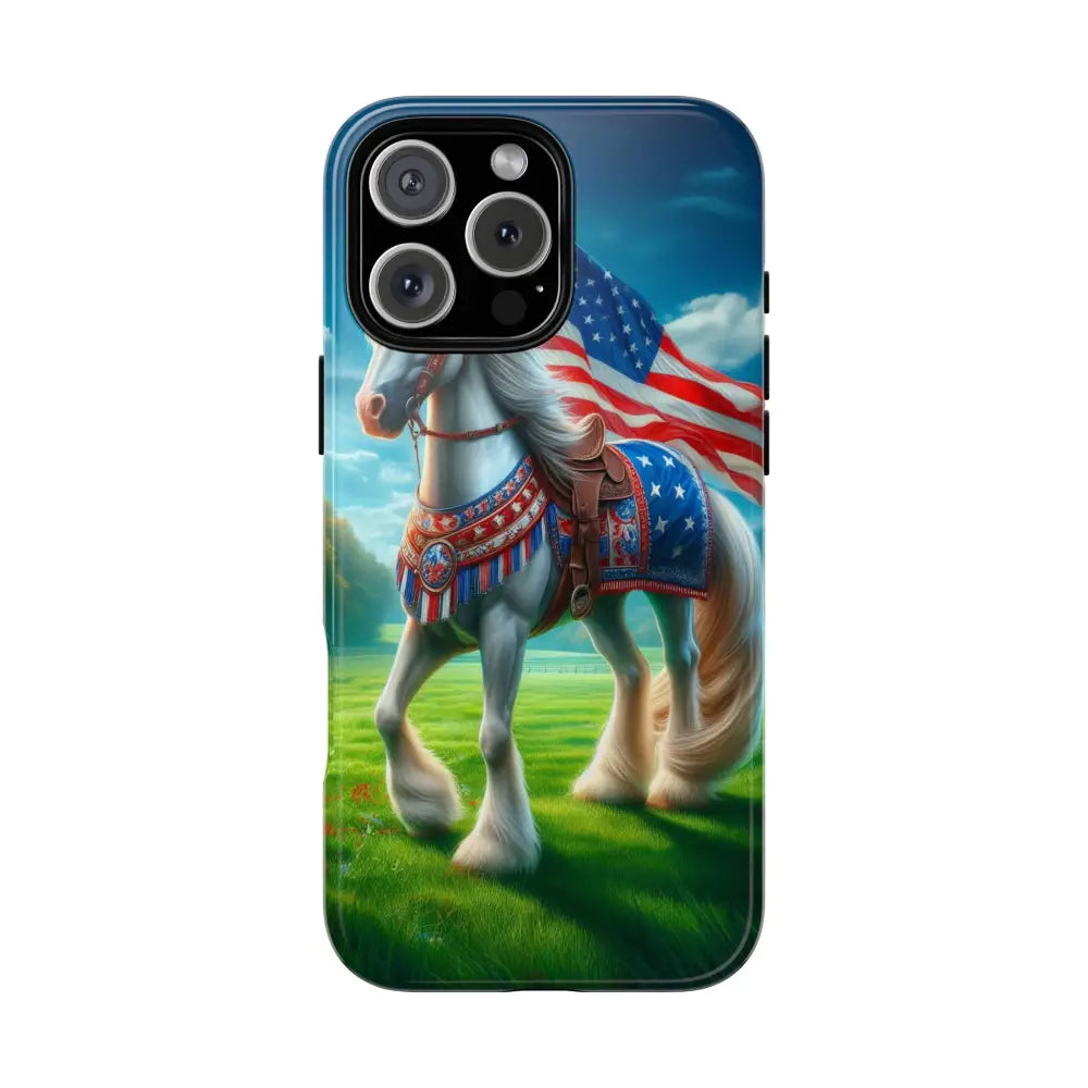 Patriotic iPhone Cell Phone Case Smart Phone Covers iPhone Tough Cases iPhone 16 Pro Max / Glossy Phone Case