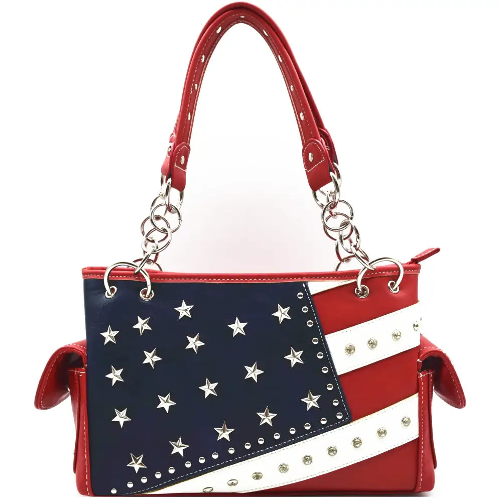 Patriotic PU Leather Matching Purse and Wallet Set Patriotic Gifts Shoulder Bags - Bags