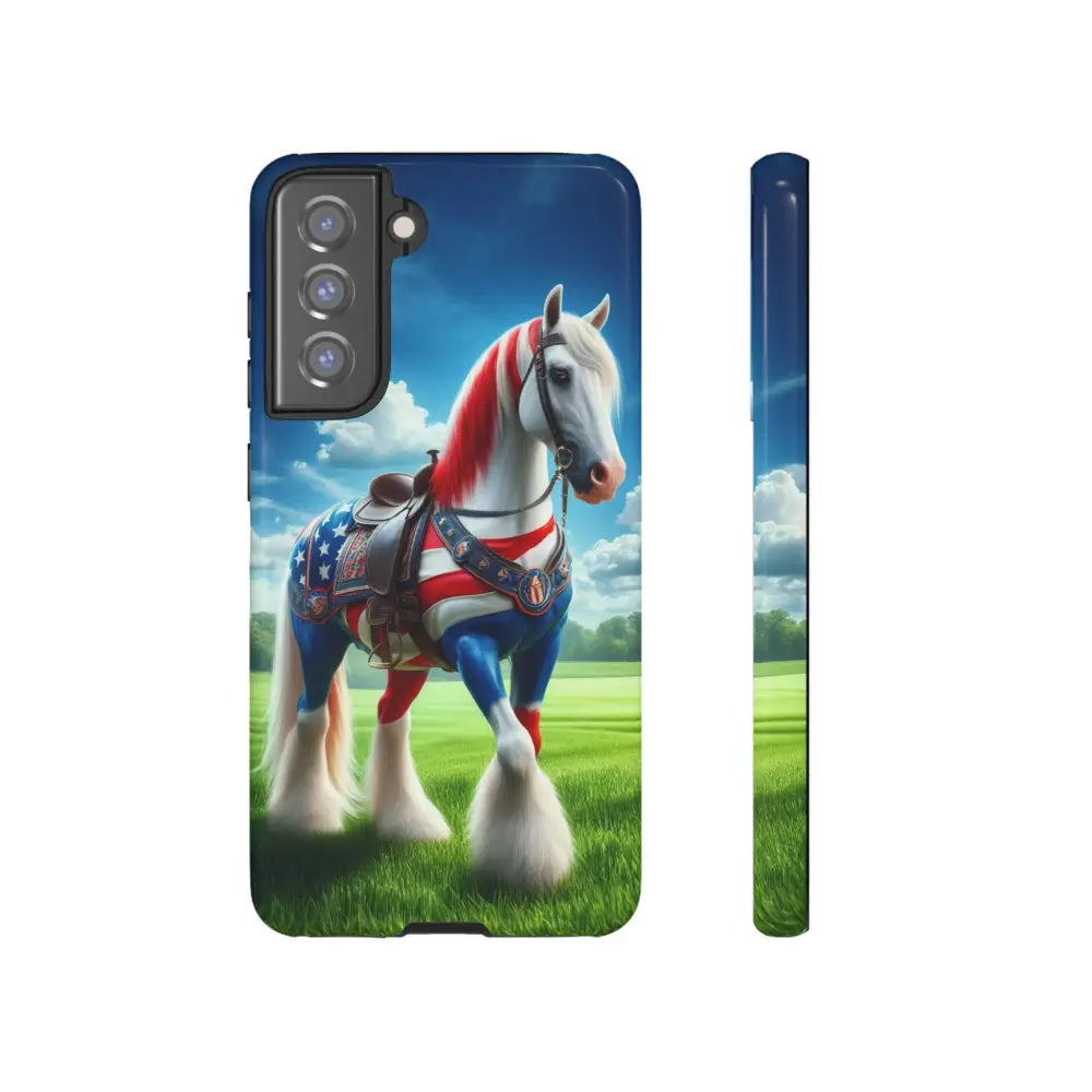 Patriotic Samsung Cell Phone Case Tough Samsung Cover Gifts Samsung Galaxy S21 FE / Glossy Phone Case