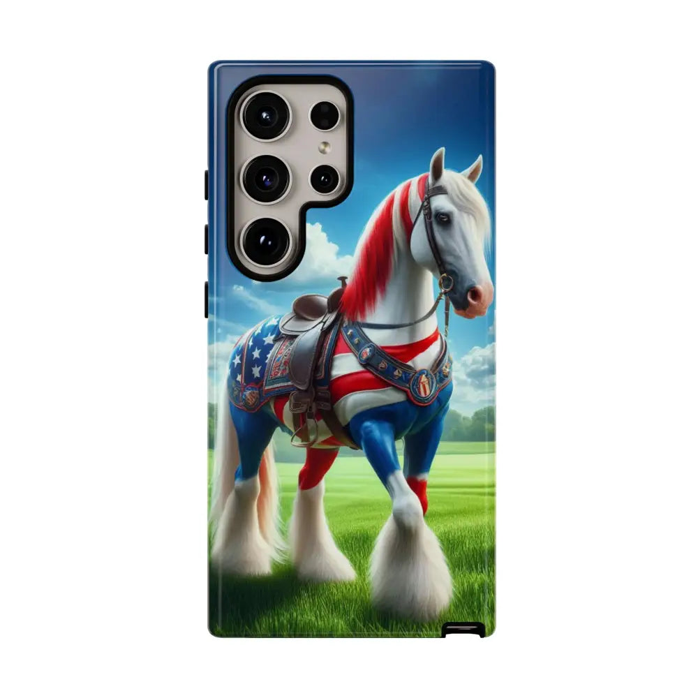 Patriotic Samsung Cell Phone Case Tough Samsung Cover Gifts Samsung Galaxy S24 Ultra / Glossy Phone Case
