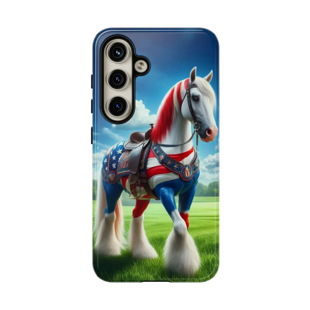 Patriotic Samsung Cell Phone Case Tough Samsung Cover Gifts Samsung Galaxy S24 / Glossy Phone Case