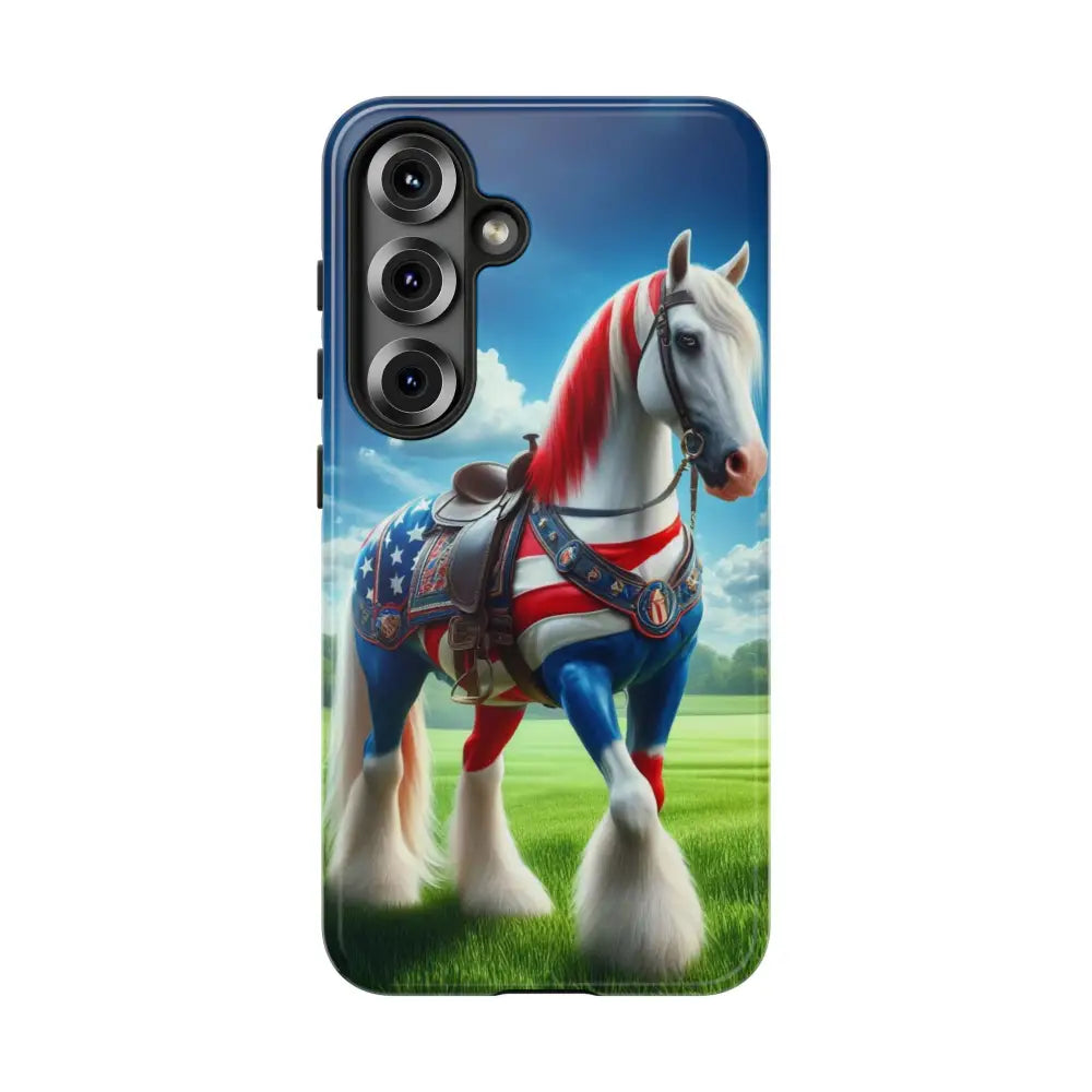 Patriotic Samsung Cell Phone Case Tough Samsung Cover Gifts Samsung Galaxy S25 / Glossy Phone Case