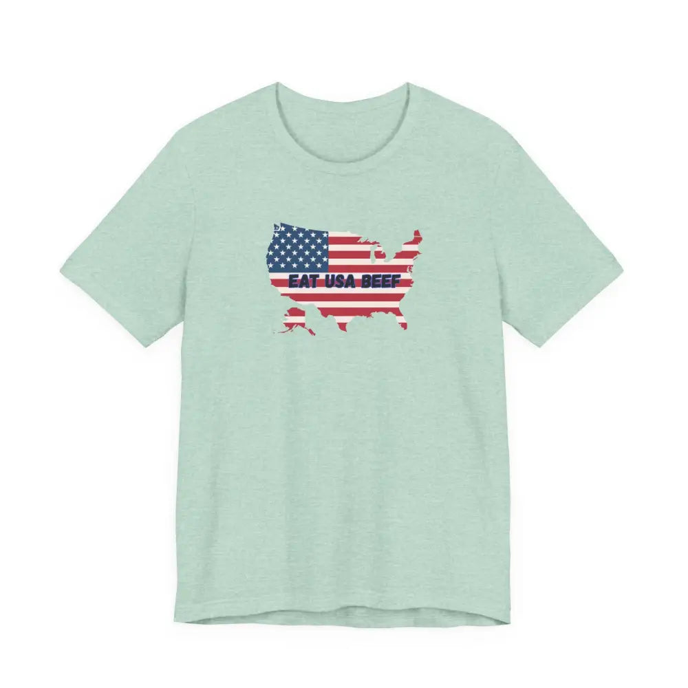 Patriotic USA Beef Pride T Shirt Celebrate USA American Style Tee Gift for Meat Lovers Patriotic Apparel T Shirt