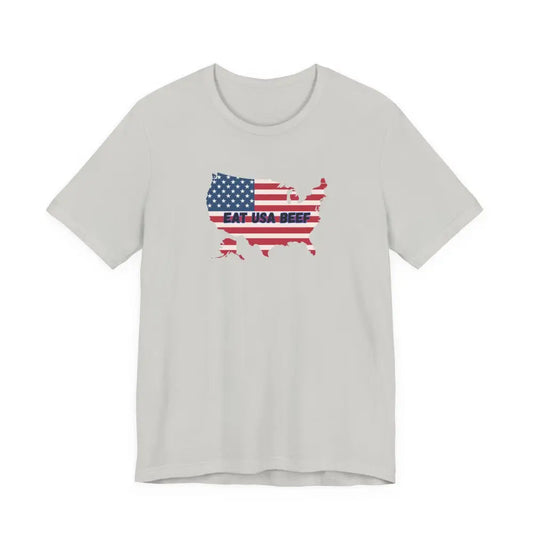 Patriotic USA Beef Pride T-Shirt Celebrate USA American Style Tee Gift for Meat Lovers Patriotic Apparel - T-Shirt