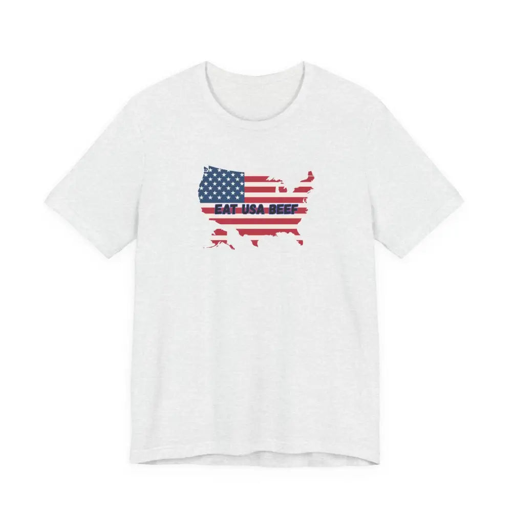 Patriotic USA Beef Pride T-Shirt Celebrate USA American Style Tee Gift for Meat Lovers Patriotic Apparel - T-Shirt