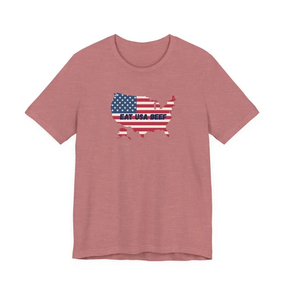Patriotic USA Beef Pride T Shirt Celebrate USA American Style Tee Gift for Meat Lovers Patriotic Apparel T Shirt