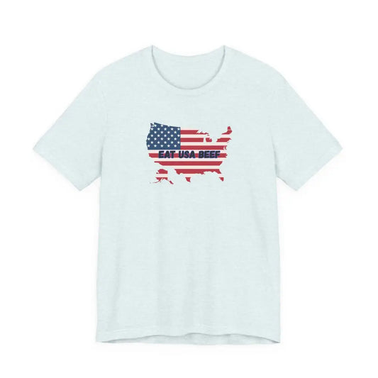 Patriotic USA Beef Pride T-Shirt Celebrate USA American Style Tee Gift for Meat Lovers Patriotic Apparel - T-Shirt