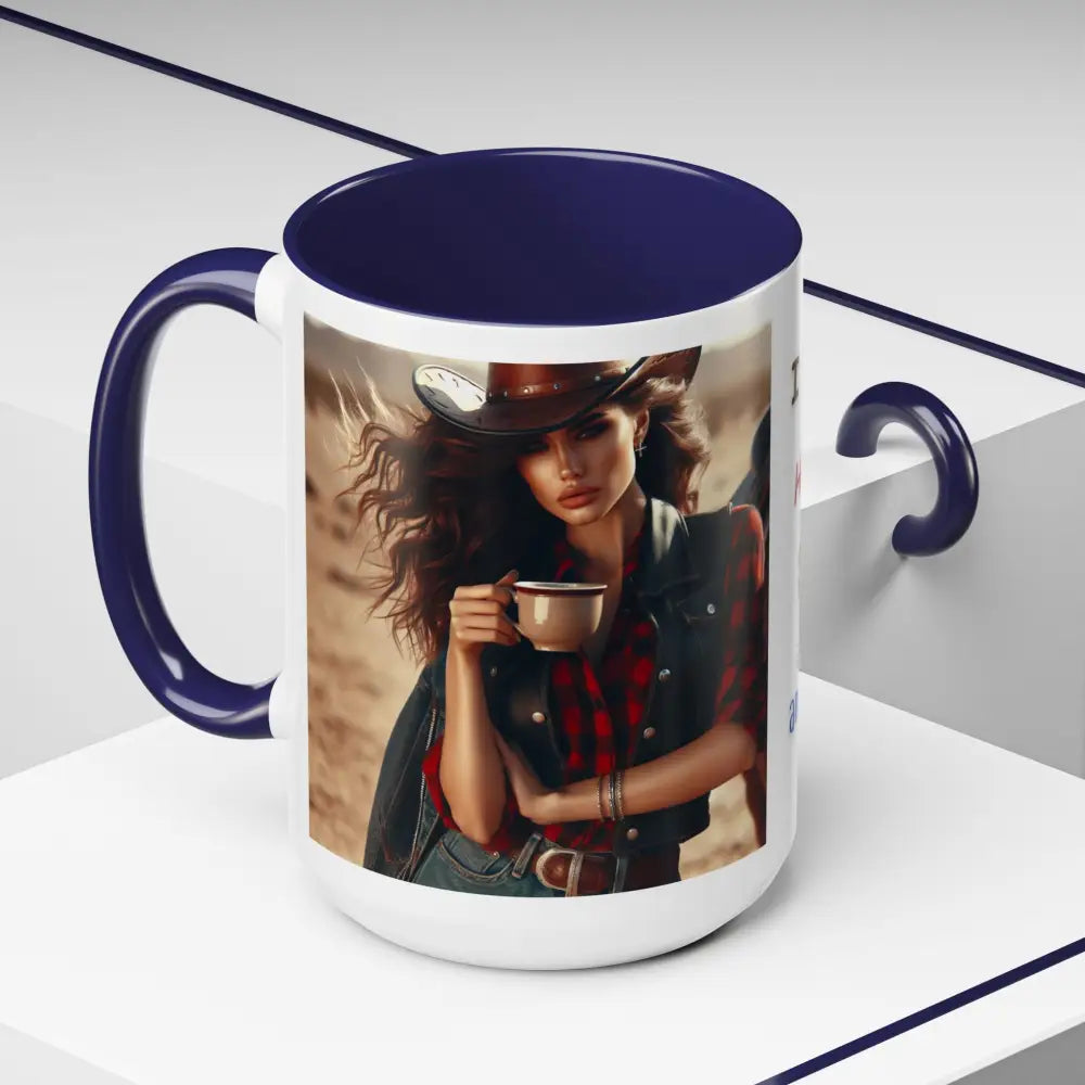 Perfect Coffee Mug Cowgirl Country Mug Unique Gift Ideas for Her 15oz / Navy Mug