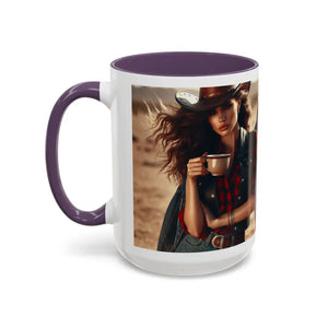 Perfect Coffee Mug Cowgirl Country Mug Unique Gift Ideas for Her - 15oz / Purple - Mug