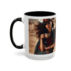 Perfect Coffee Mug Cowgirl Country Mug Unique Gift Ideas for Her - 15oz / Black - Mug