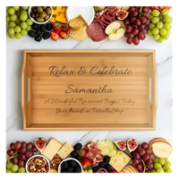 Personalize IT Bamboo Serving Tray, Rustic Housewarming Gift - The Best New Thing