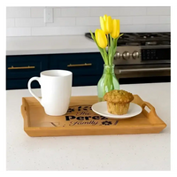 Personalize IT Bamboo Serving Tray, Rustic Housewarming Gift - The Best New Thing