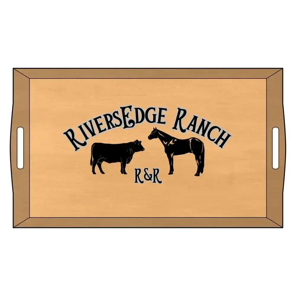 Personalize IT Bamboo Serving Tray, Rustic Housewarming Gift - The Best New Thing