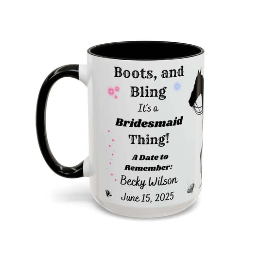 Personalized Bridesmaid Coffee Mug Western Country Wedding Party Gift for Bridesmaid - Mugs