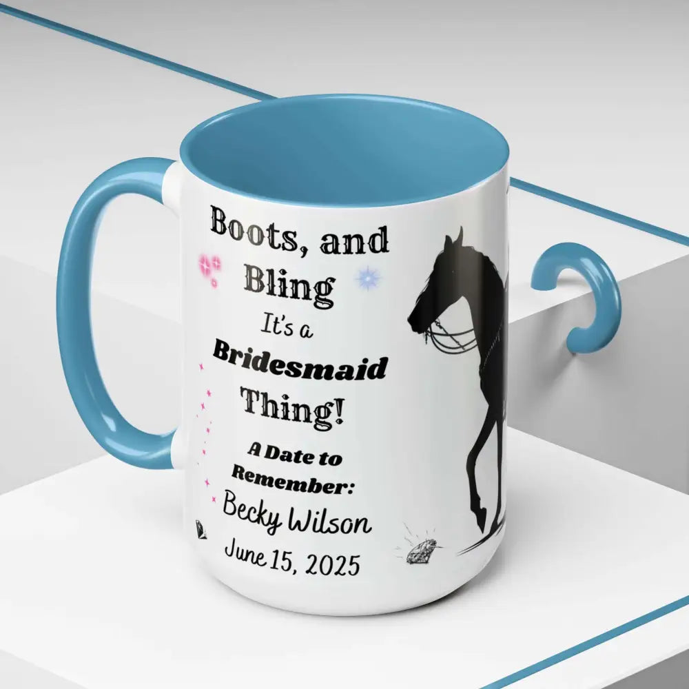 Personalized Bridesmaid Coffee Mug Western Country Wedding Party Gift for Bridesmaid Mugs