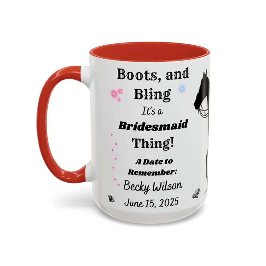 Personalized Bridesmaid Coffee Mug Western Country Wedding Party Gift for Bridesmaid - Mugs
