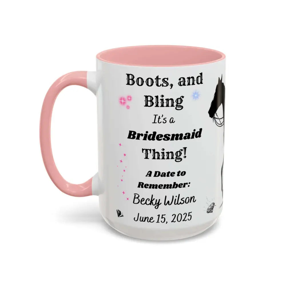 Personalized Bridesmaid Coffee Mug Western Country Wedding Party Gift for Bridesmaid Mugs