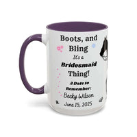 Personalized Bridesmaid Coffee Mug Western Country Wedding Party Gift for Bridesmaid - Mugs