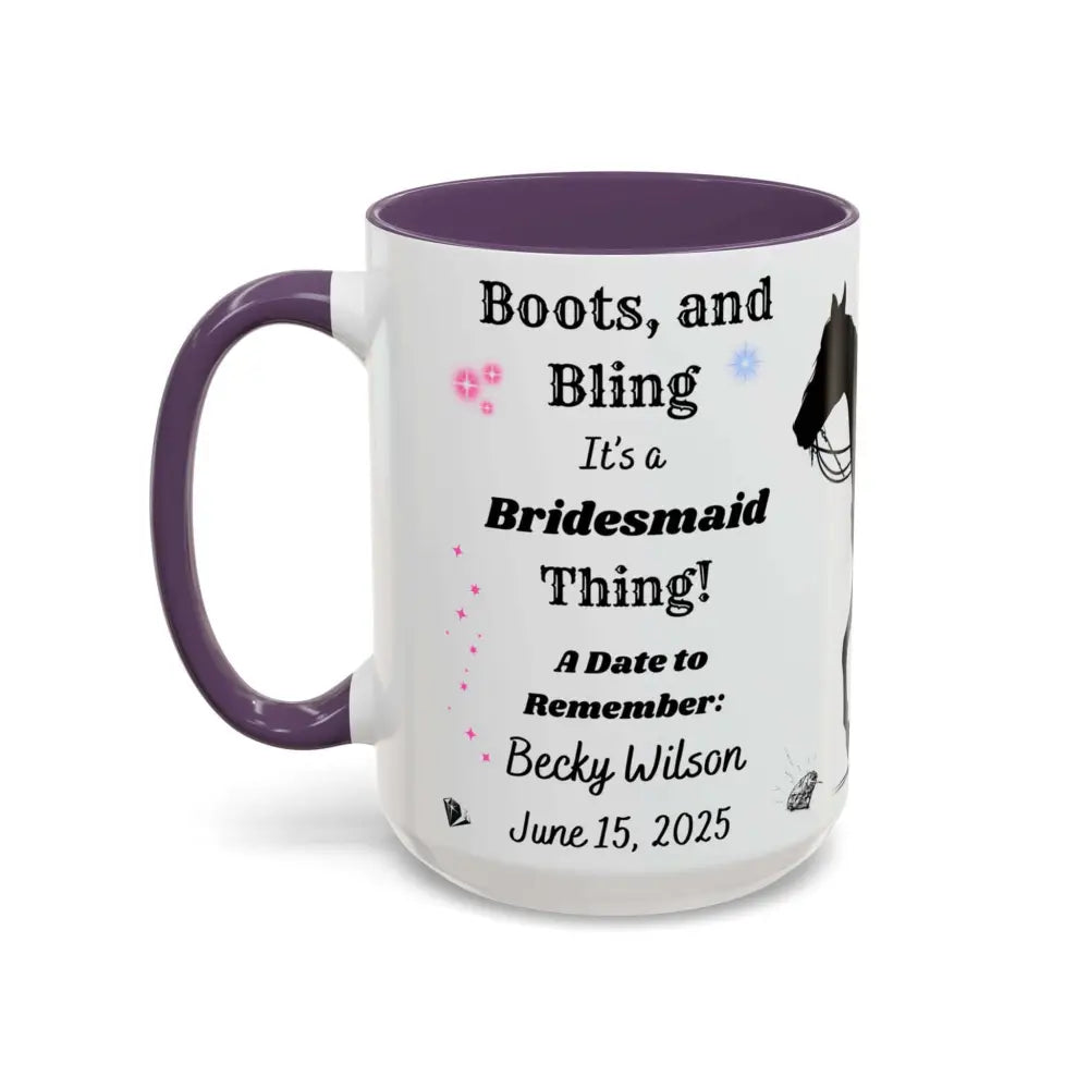 Personalized Bridesmaid Coffee Mug Western Country Wedding Party Gift for Bridesmaid Mugs