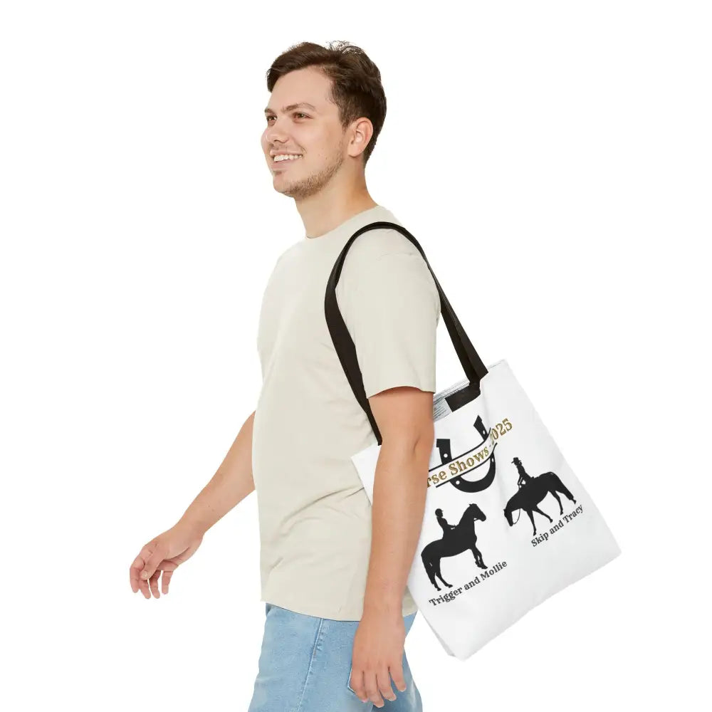 Personalized Horse Show Tote Bag Making Memories for 2025 Horse Show Accessories Bag 18’’ × 18’’ / Black Bags