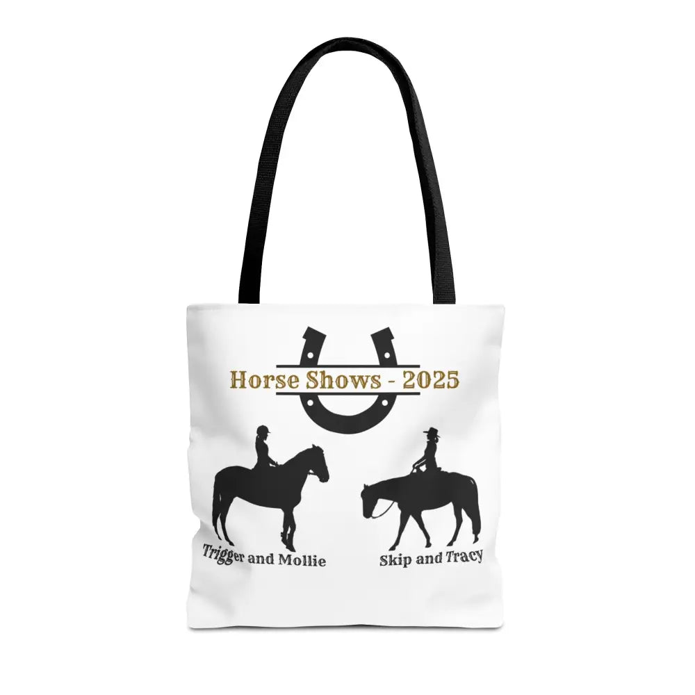 Personalized Horse Show Tote Bag Making Memories for 2025 Horse Show Accessories Bag 18’’ × 18’’ / Black Bags