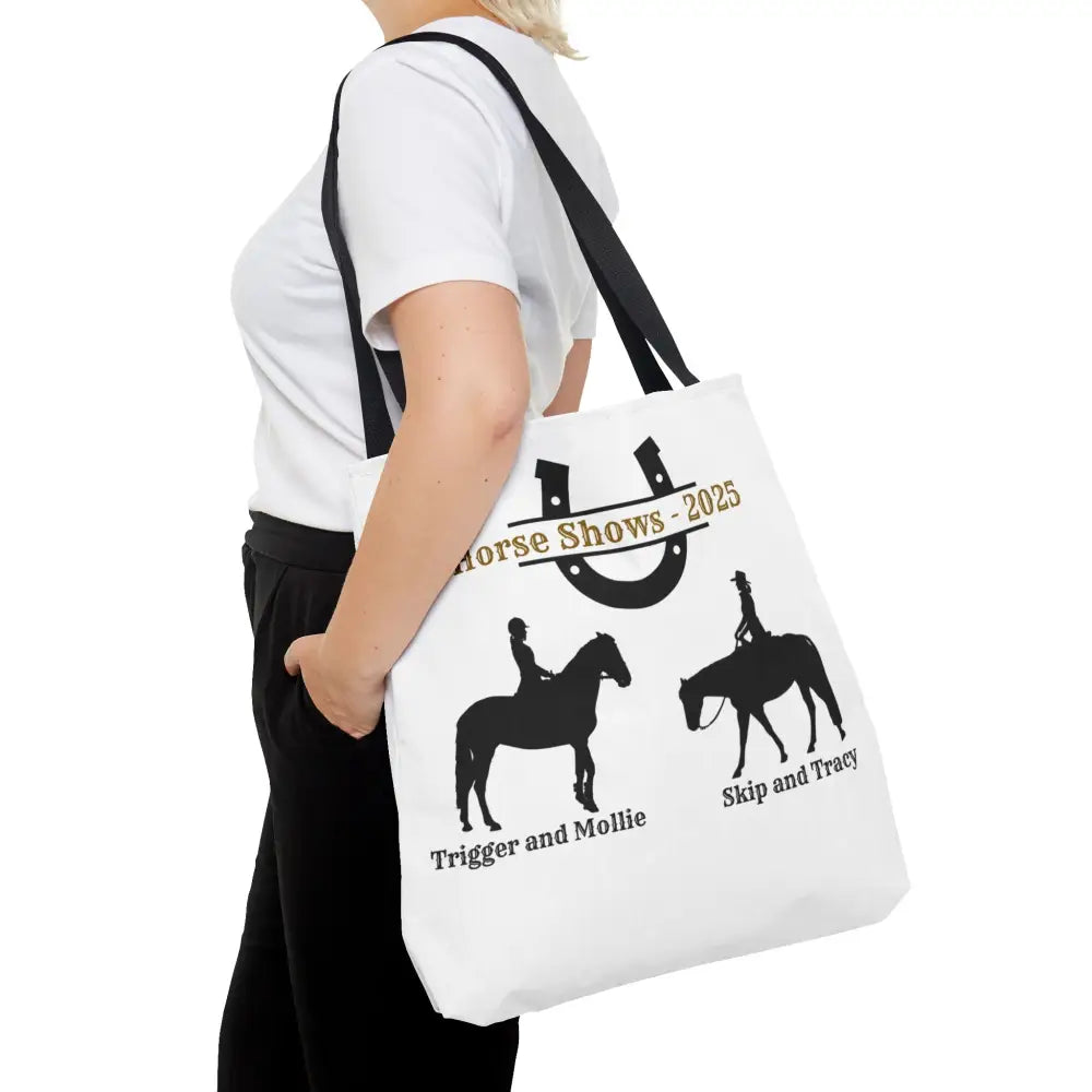 Personalized Horse Show Tote Bag Making Memories for 2025 Horse Show Accessories Bag 18’’ × 18’’ / Black Bags