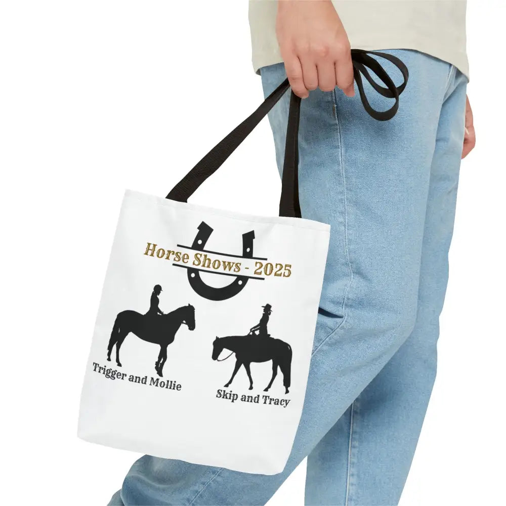Personalized Horse Show Tote Bag Making Memories for 2025 Horse Show Accessories Bag 18’’ × 18’’ / Black Bags