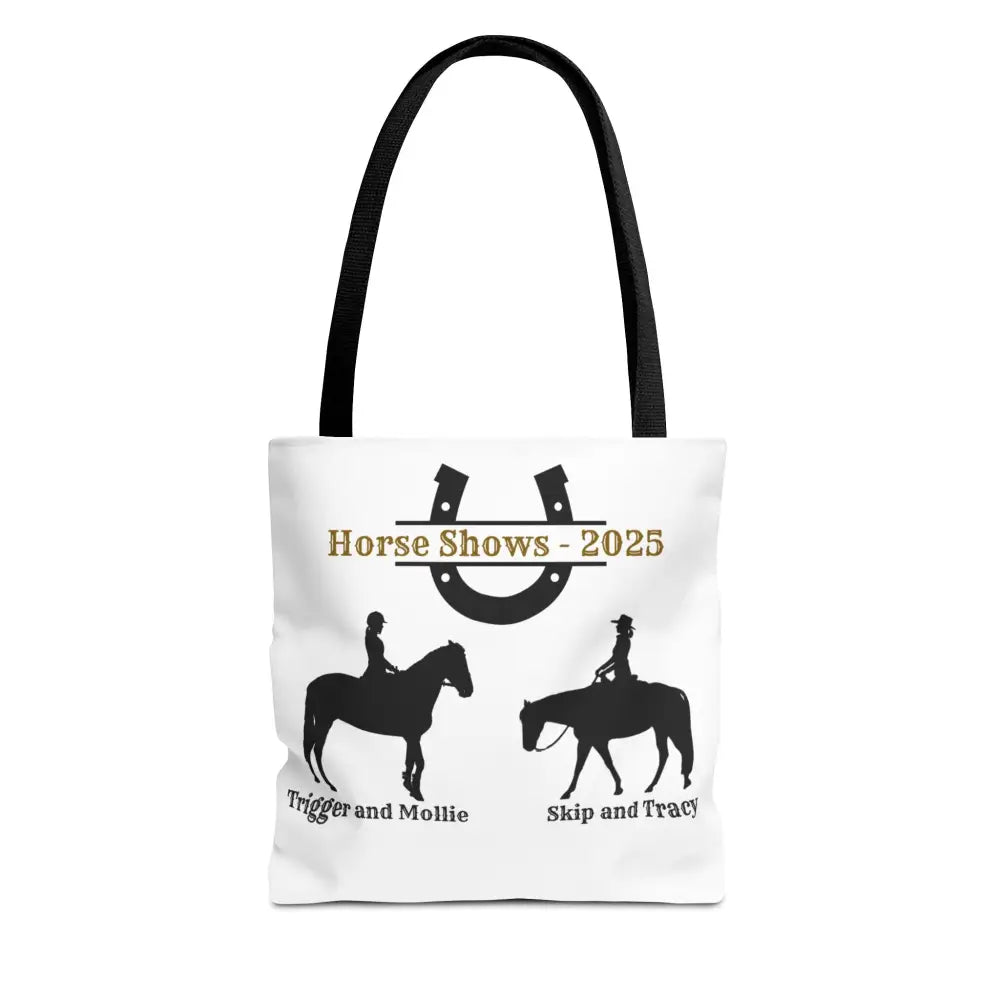 Personalized Horse Show Tote Bag Making Memories for 2025 Horse Show Accessories Bag 18’’ × 18’’ / Black Bags