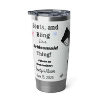 Western Bridesmaid Gift, Personalized Insulated Tumber, Bachelorette - The Best New Thing